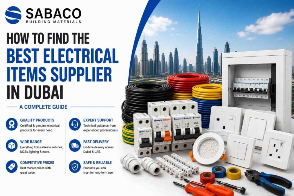How to Find the Best Electrical Items Supplier in Dubai